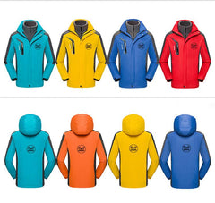 Zippered Long-Sleeved Waterproof Jacket With Removable Lining