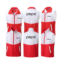 Dual-Coloured Zippered Sleeveless Jacket