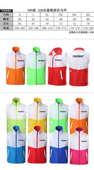 Dual-Coloured Zippered Sleeveless Jacket