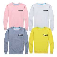 Long-Sleeved Sweater With Round Neck And Blue Neck Tape