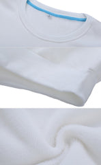 Long-Sleeved Sweater With Round Neck And Blue Neck Tape