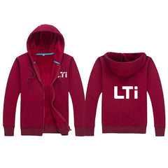 Zippered Long-Sleeved Sweater With Hood