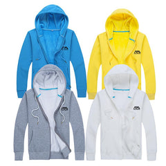 Zippered Long-Sleeved Sweater With Hood