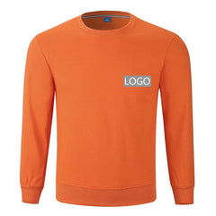 Long-Sleeved Terry Cloth Sweater With Round Neck