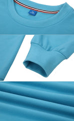 Long-Sleeved Terry Cloth Sweater With Round Neck