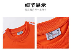 Three-Bar Stripe Design Round Neck Sweater