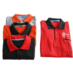 Long-Sleeved Collared Shirt With Front Pocket