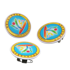 Business Round Tinplate Brooch