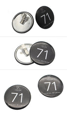 Simple Round Tinplate Brooches