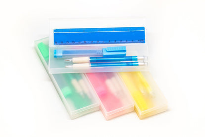 4pc Stationery Set with Hard Cover Pencil Case