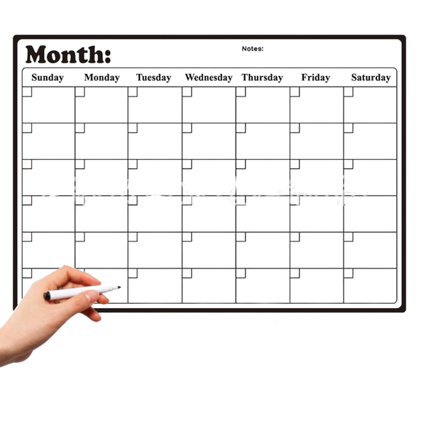 Magnetic Whiteboard Calendar (Deliver in 4-6 weeks)