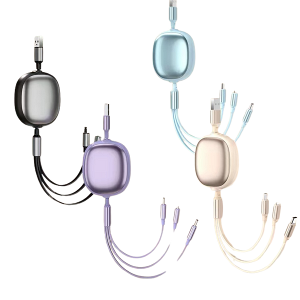 Macaron 3-in-1 Retractable Charging Cable (Deliver in 4-6 weeks)