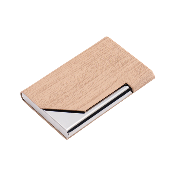 Stainless Steel Wood Grain Card Holder (Deliver in 4-6 weeks)