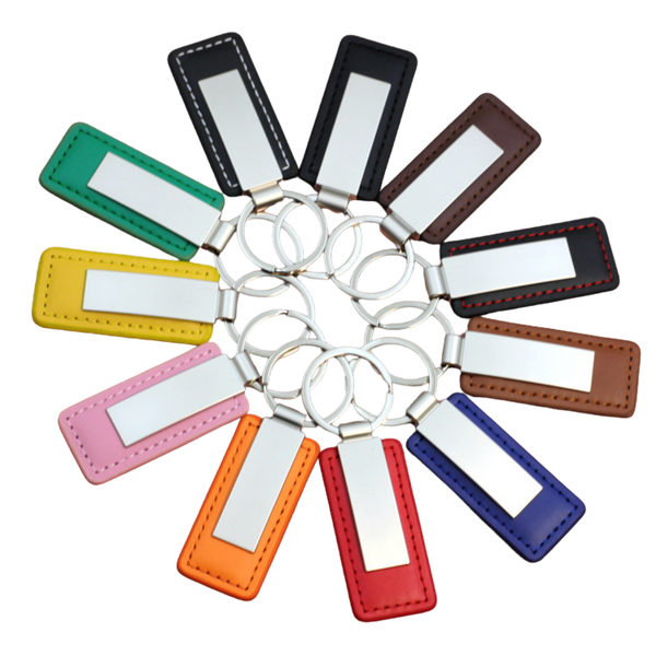 Rectangular Clip Leather Keychain (Deliver in 4-6 weeks)