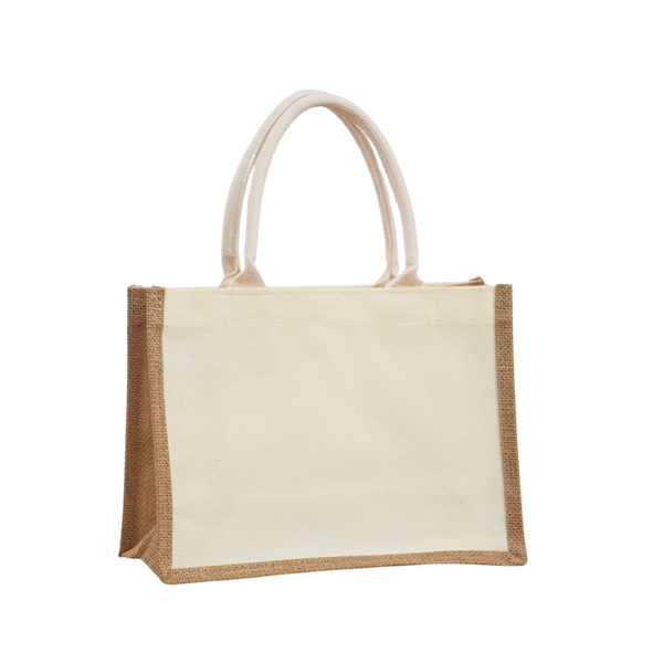 Small Jute Stitching Tote Bag (Deliver in 4-6 weeks)