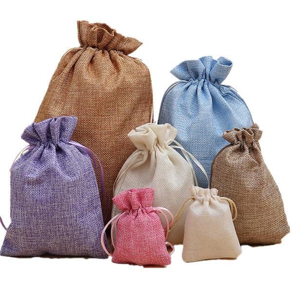 Small Linen Jute Drawstring Pouch (Deliver in 4-6 weeks)