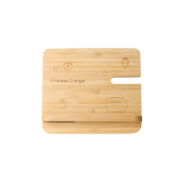 3-in-1 Multifunctional Bamboo Wireless Charger (Deliver in 4-6 weeks)