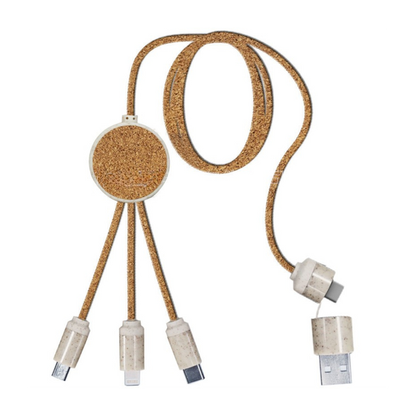Five-in-One Cork Charging Cable (Deliver in 4-6 weeks)