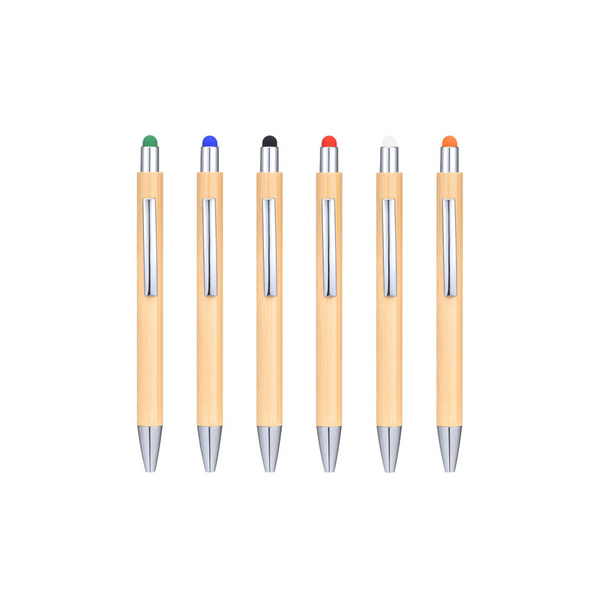 Eco Bamboo Ballpoint Pen with Stylus (Deliver in 4-6 weeks)