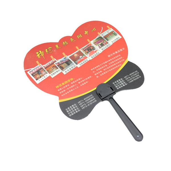Butterfly-Shaped Plastic Fan with Handle