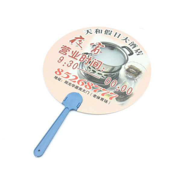 Round Plastic Fan with Handle