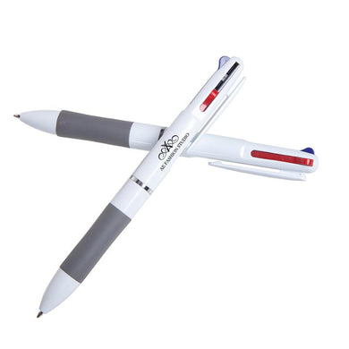 3-Colour Multi-Pen With Grey Rubber Grip