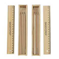 6-Piece Colour Pencil And Ruler Set In Box