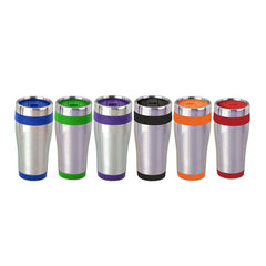 Stainless Steel Drinking Bottle With Coloured Base And Lid