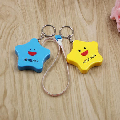 Star Keychain With Tape Measure