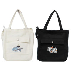 Canvas Tote Bag With Shoulder Strap And Carrying Straps