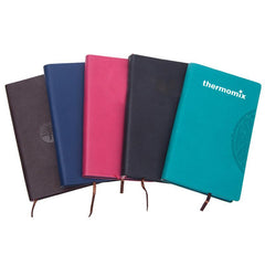 Business Notebook With Embossed Flower Pattern On Pu Leather Cover