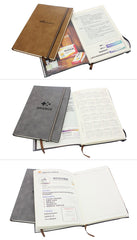 Business Paperback Notebook With  Pu Leather Cover And Elastic Band Closure