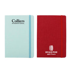 Notebook With Cloth Cover And Elastic Band Closure