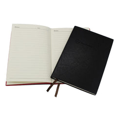 Business Paperback Notebook With Imitation Leather Cover And Diagonal Line Pattern