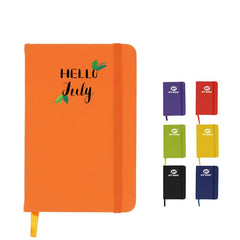 A6 Notebook with Elastic Band and Ribbon Bookmark
