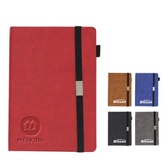 Business Notebook with Pen Holder and Elastic Band Closure