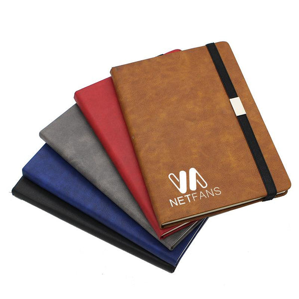 Business Notebook with Pen Holder and Elastic Band Closure