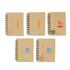 Eco-Friendly Notebook With Curved Flap Closure