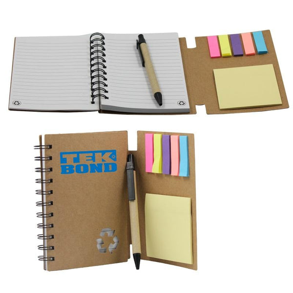 Multifunctional Notepad Set With Kraft Paper Cover