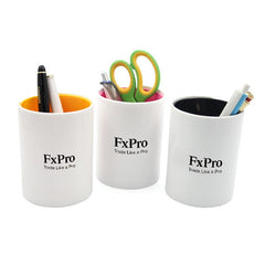 Dual-Coloured Round Business Pen Holder