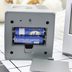 Square Pen Holder With Electronic Calendar