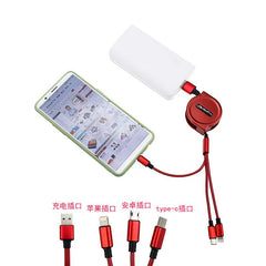 Retractable 3-in-1 Charging Cables