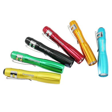 Coloured Torch Light With Metal Clip (Small)