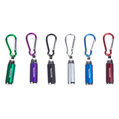 Coloured Mini Torch Light With Matching Carabiner