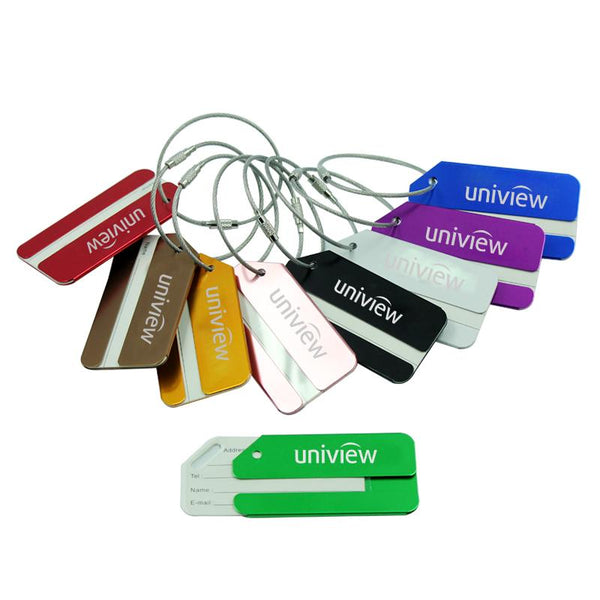 Rectangular Aluminium Luggage Tag With Slanted Edge