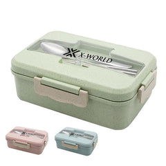 Lunch Box with Dividers and Cutlery Holder