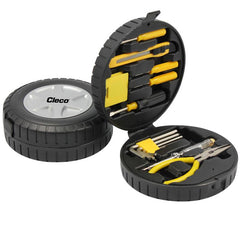15-Piece Car Tool Kit In Tyre-Shaped Case