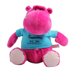 19cm Hippopotamus Plush Toy With T-Shirt