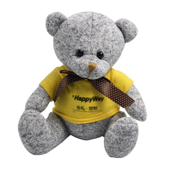 20cm Colourful Knitted Teddy Bear Plush Toy