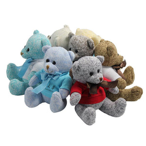 16cm Colourful Knitted Teddy Bear Plush Toy